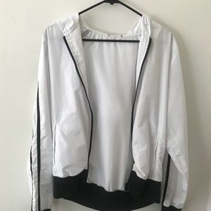 Forever 21 White/Black Windbreaker